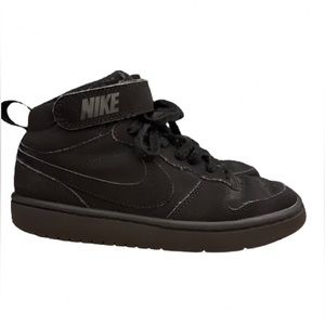 Nike Court Borough Mid 2 (GS) Black Youth Size 3.5 Y Preowned